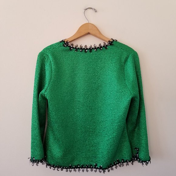 Berek Reversible Two Jackets in One Popcorn Fabric Zebra Print & Green Blazer - Picture 11 of 14